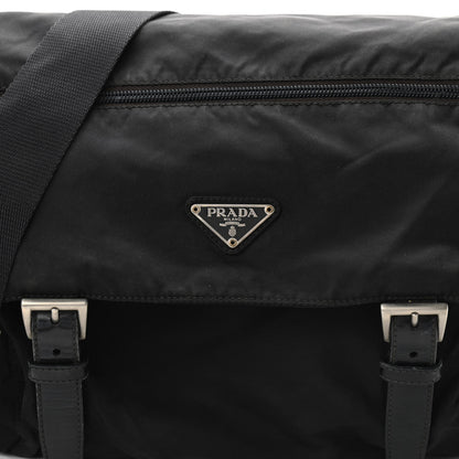 Prada Nylon Vela Messenger Bag Black 7 of 10