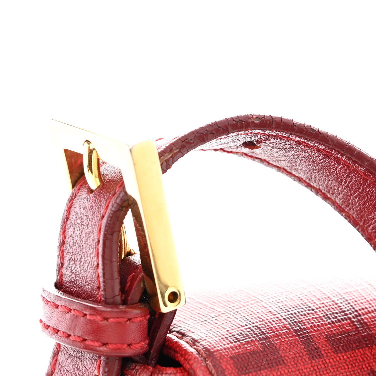 Fendi Zucchino Spalmati Vitello Mama Baguette Bordeaux Rubino 13 of 14
