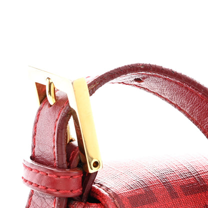 Fendi Zucchino Spalmati Vitello Mama Baguette Bordeaux Rubino 13 of 14
