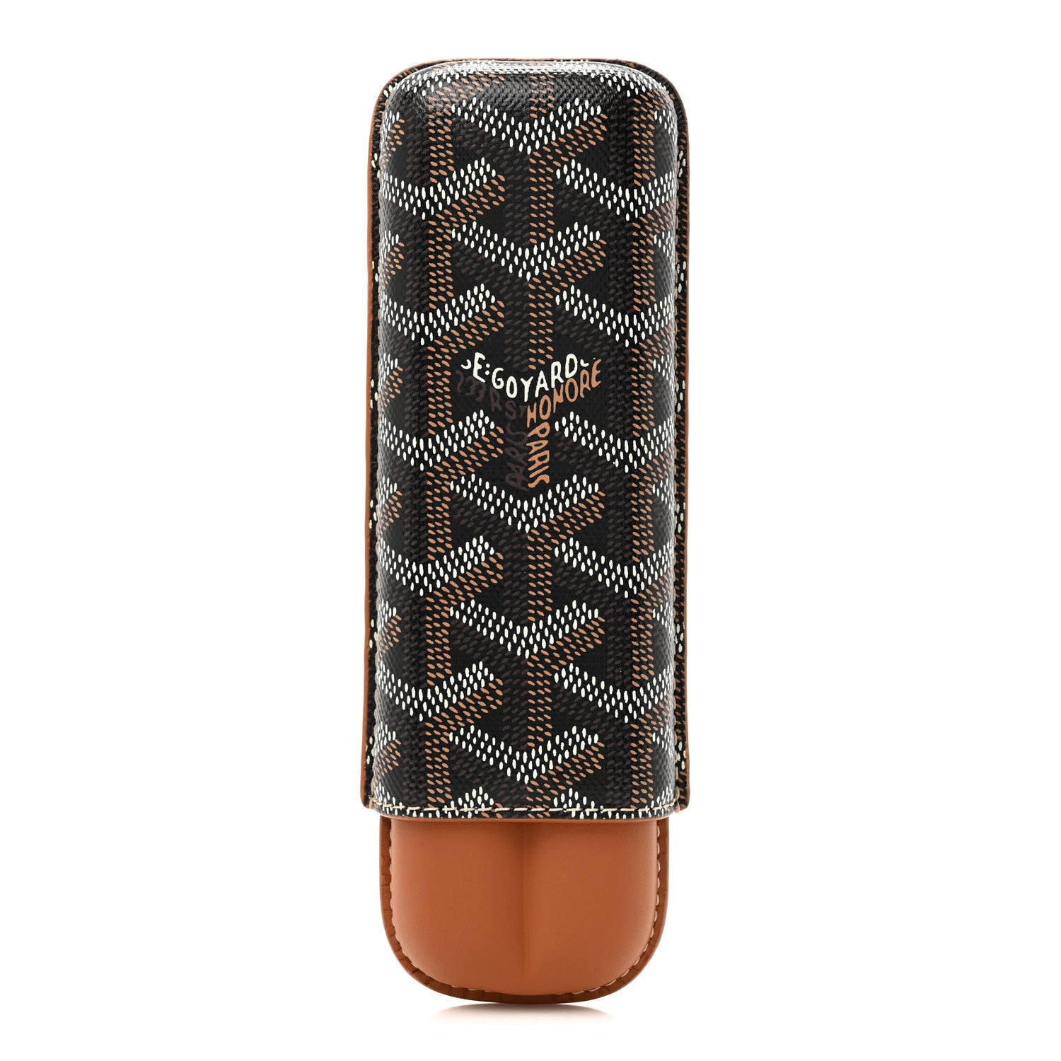 Goyard Goyardine Churchill 2 Cigar Case Black Gold 1 of 11