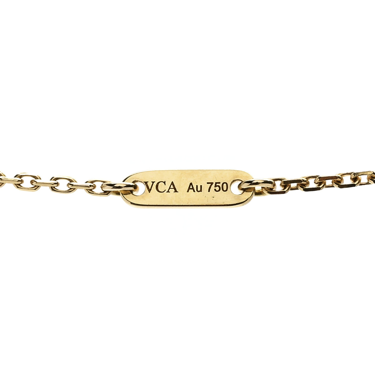 Van Cleef & Arpels 18K Yellow Gold Mother of Pearl Sweet Alhambra Pendant Necklace 5 of 6