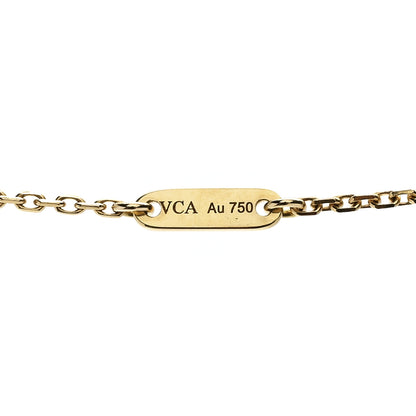 Van Cleef & Arpels 18K Yellow Gold Mother of Pearl Sweet Alhambra Pendant Necklace 5 of 6