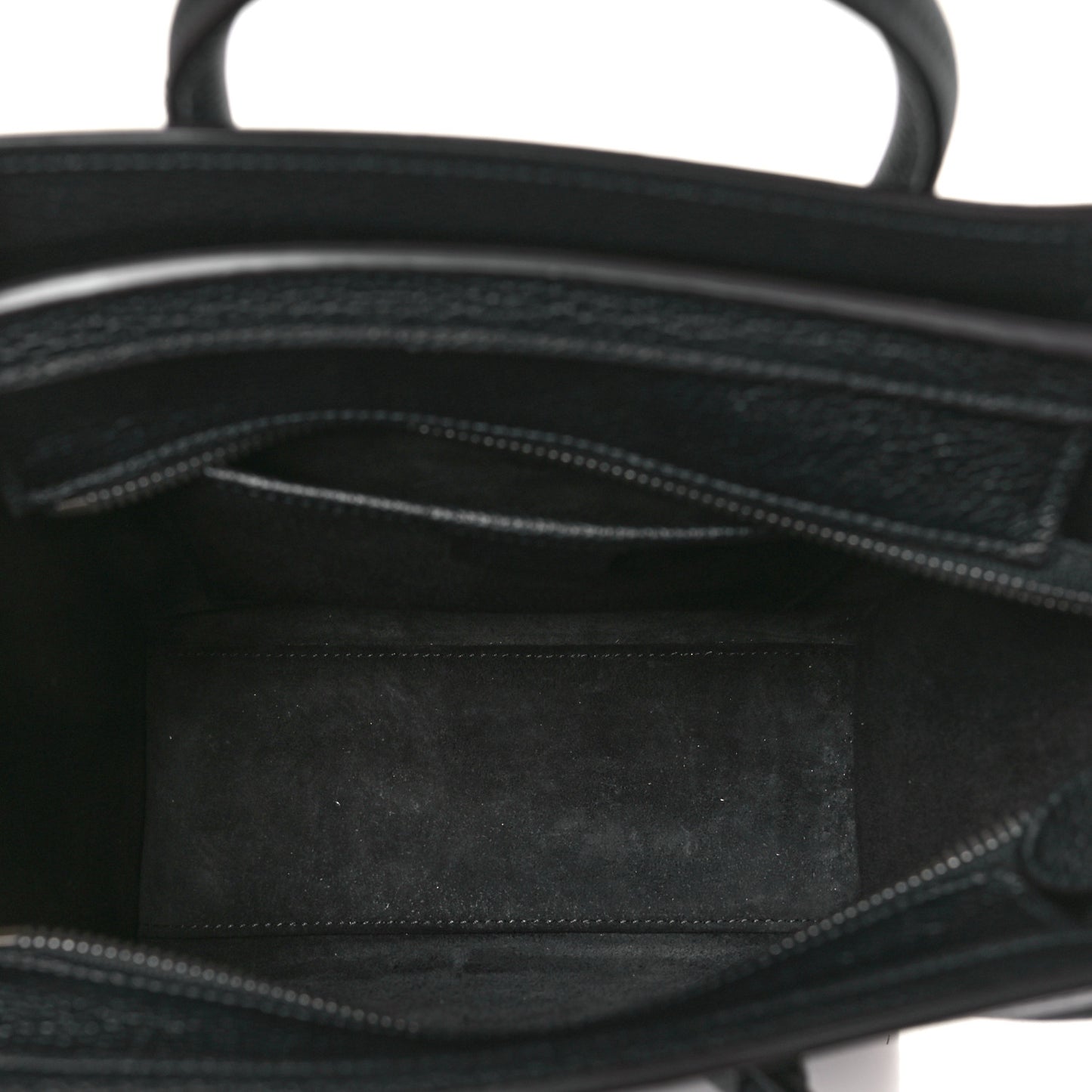 Drummed Calfskin Nano Luggage Black