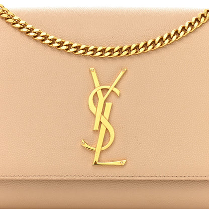 Saint Laurent Grain De Poudre Medium Monogram Kate Satchel Nude Powder 8 of 12