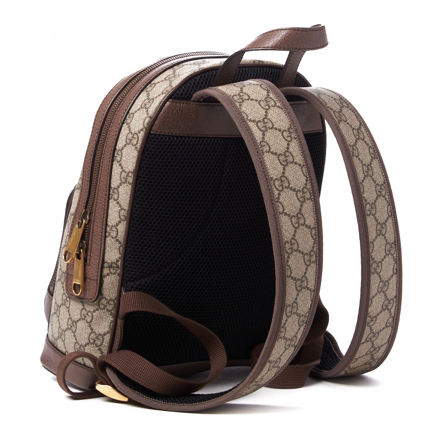 Gucci GG Supreme Monogram Calfskin Web Small Ophidia Day Backpack Beige Ebony New Acero 2 of 9