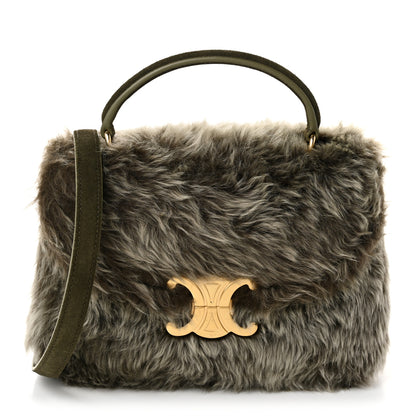 Celine Shearling Suede Calfskin Teen Nino Golden Khaki 1 of 10
