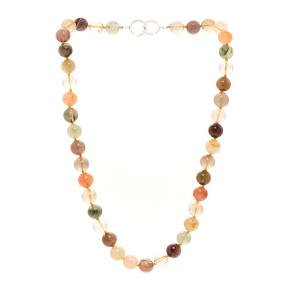 Tiffany Sterling Silver Multi Gemstone 10mm Paloma Picasso Bead Necklace 3 of 4