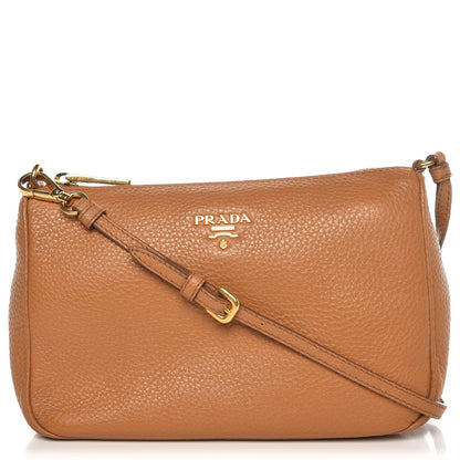 Prada Vitello Daino Pochette Bag Caramel 1 of 8