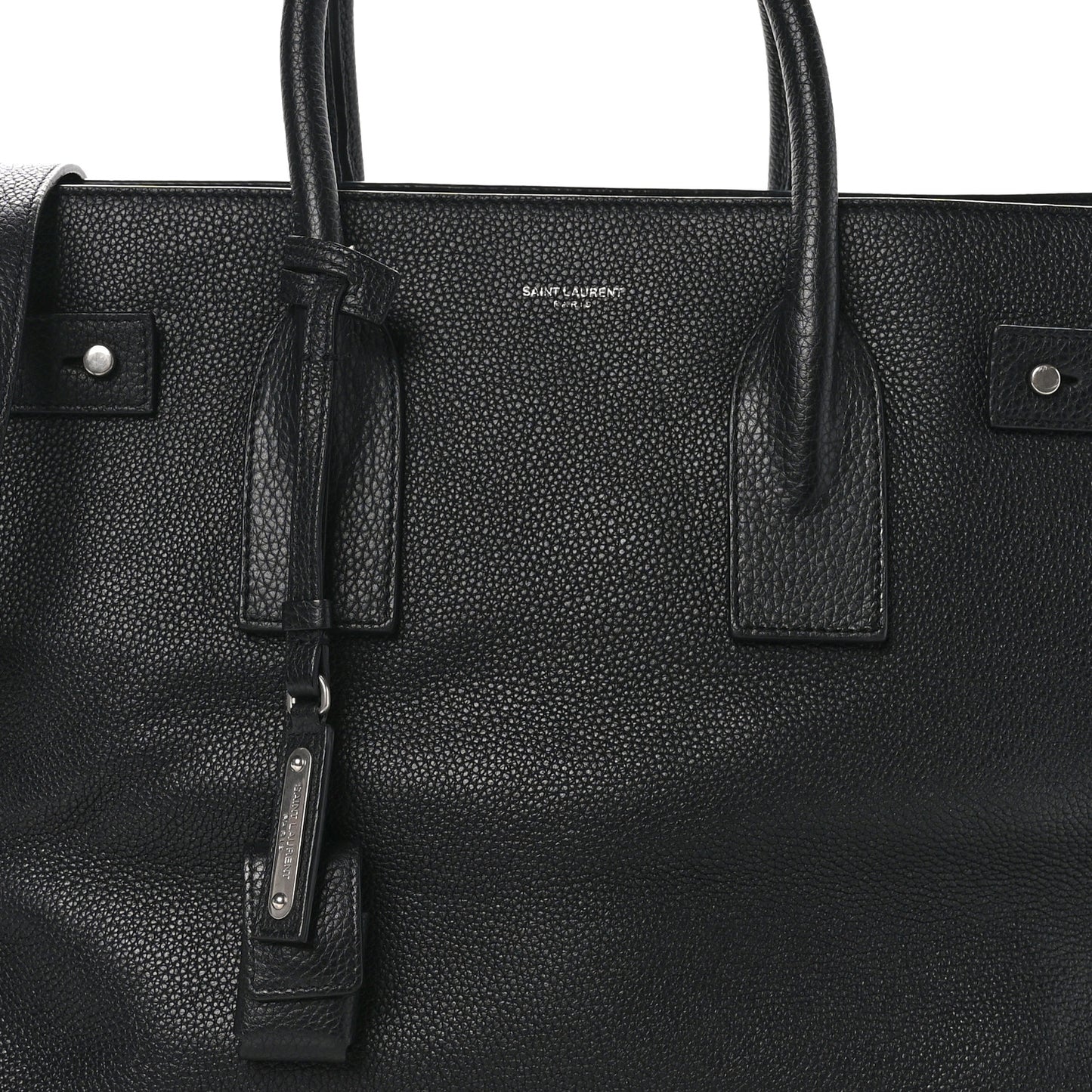 Grained Calfskin Medium Souple Sac De Jour Black