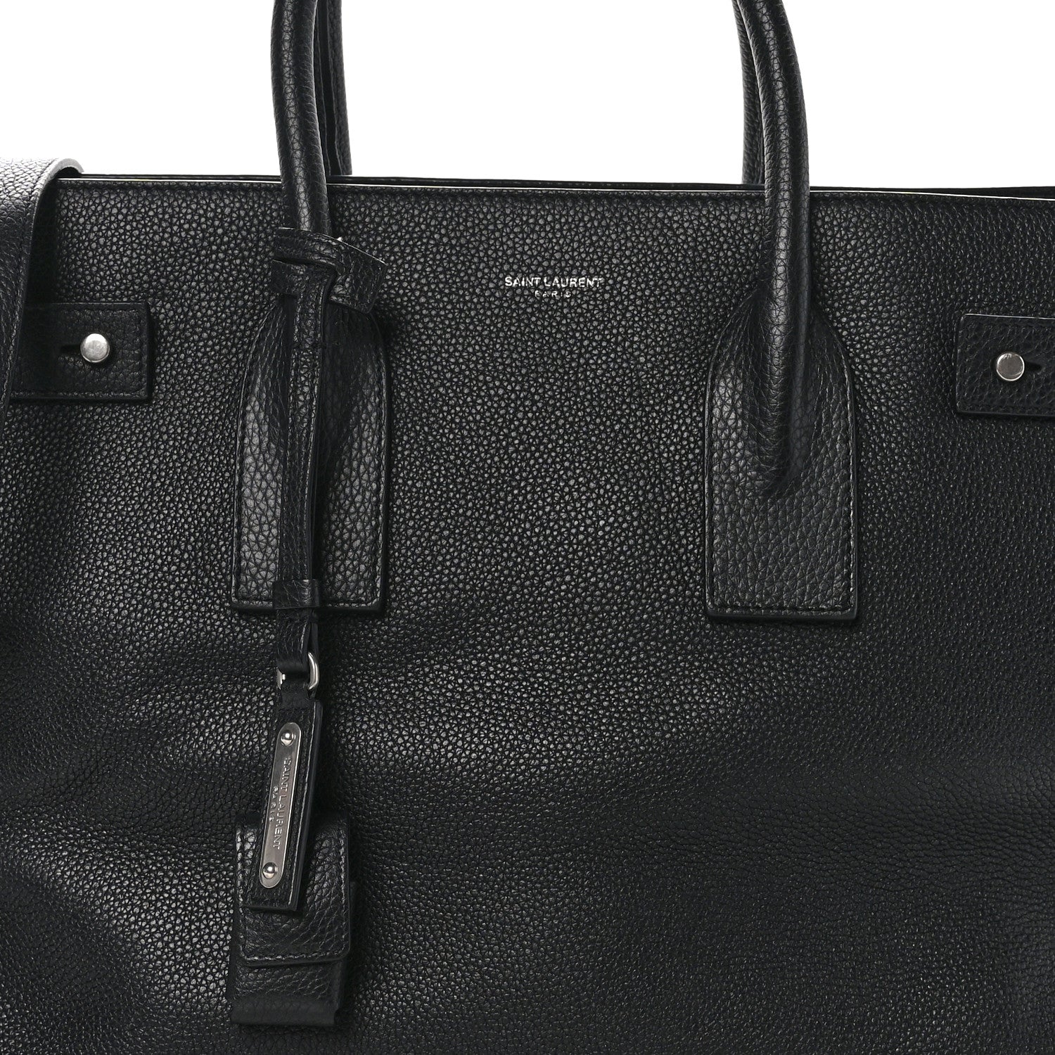 Saint Laurent Grained Calfskin Medium Souple Sac De Jour Black 8 of 12