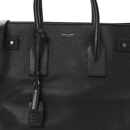Saint Laurent Grained Calfskin Medium Souple Sac De Jour Black 8 of 12