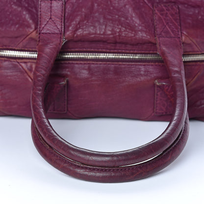 Saint Laurent Pebbled Lambskin Medium Easy Sac Purple 11 of 18