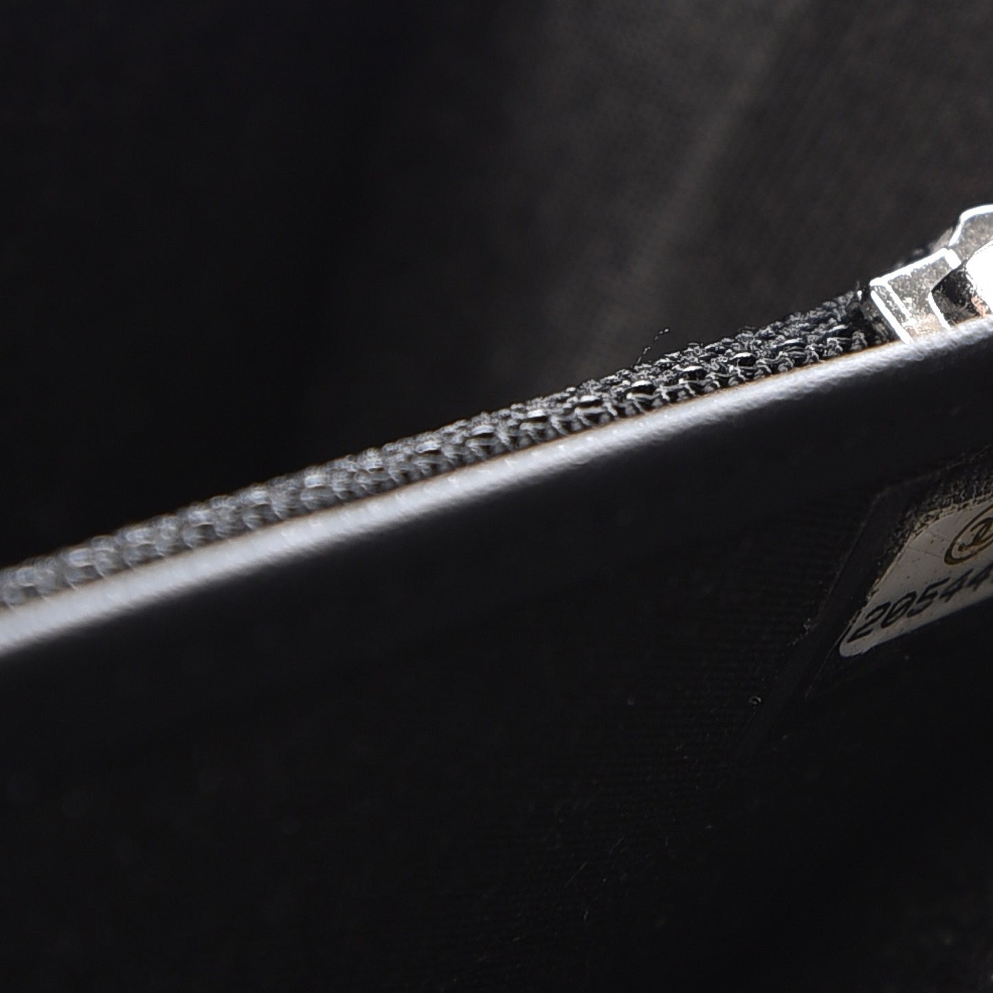 Patent Calfskin Quilted Boy Wallet on Removable Chain Black