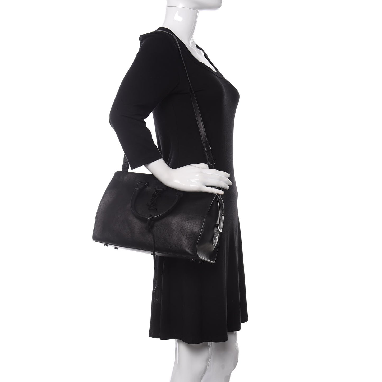 Calfskin Small Monogram Cabas Black