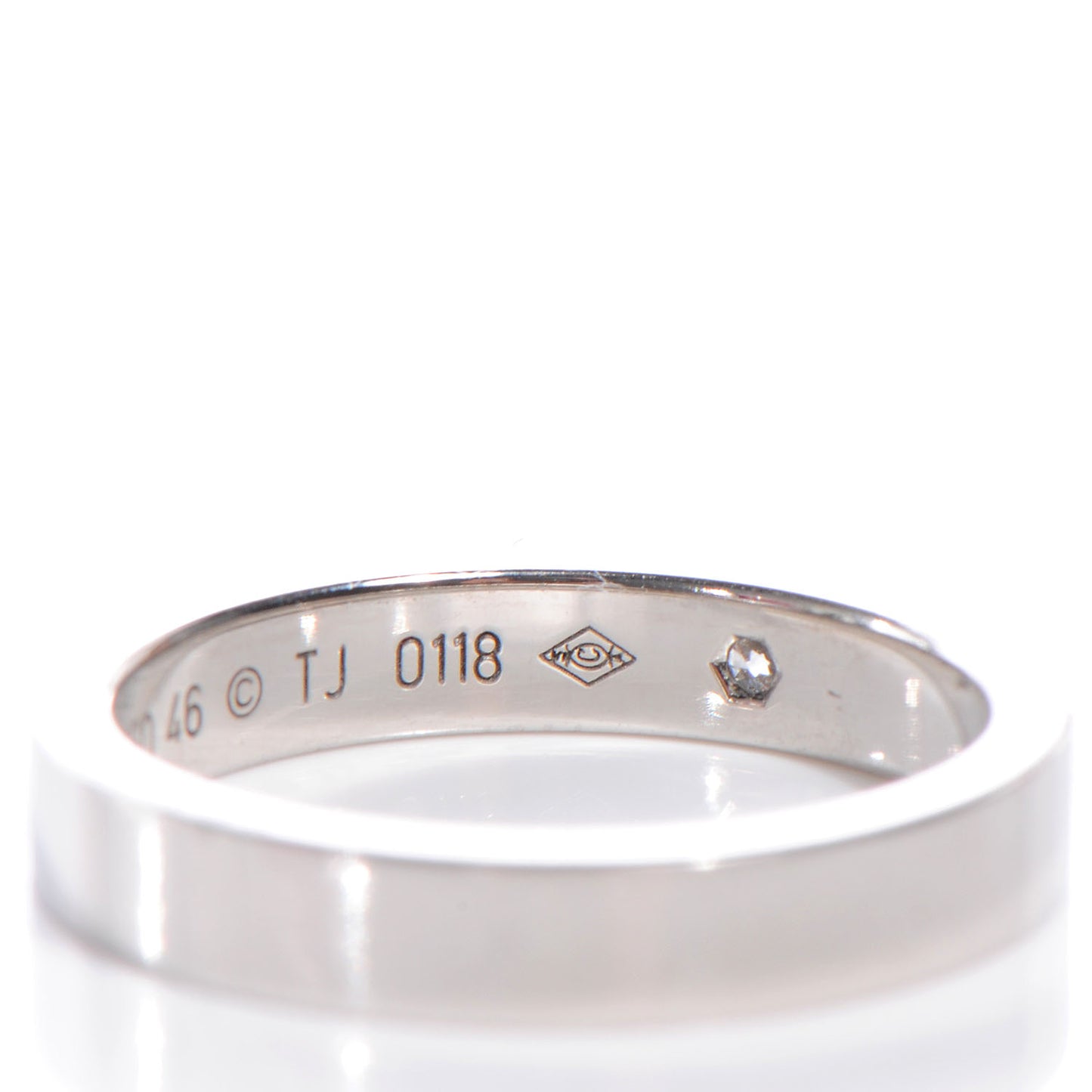 Platinum Diamond 3mm C De Wedding Band Ring 46 3.75
