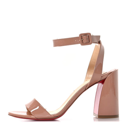 Christian Louboutin Patent Miss Sabina 85 Sandals 39 Nude 1 of 8