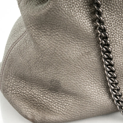 Gucci Metallic Pebbled Calfskin Medium Soho Chain Shoulder Bag Sasso 8 of 9
