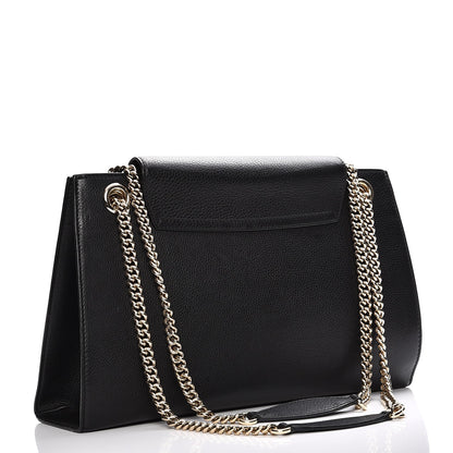 Gucci Cellarius Calfskin Large Emily Chain Shoulder Bag Black 3 of 11