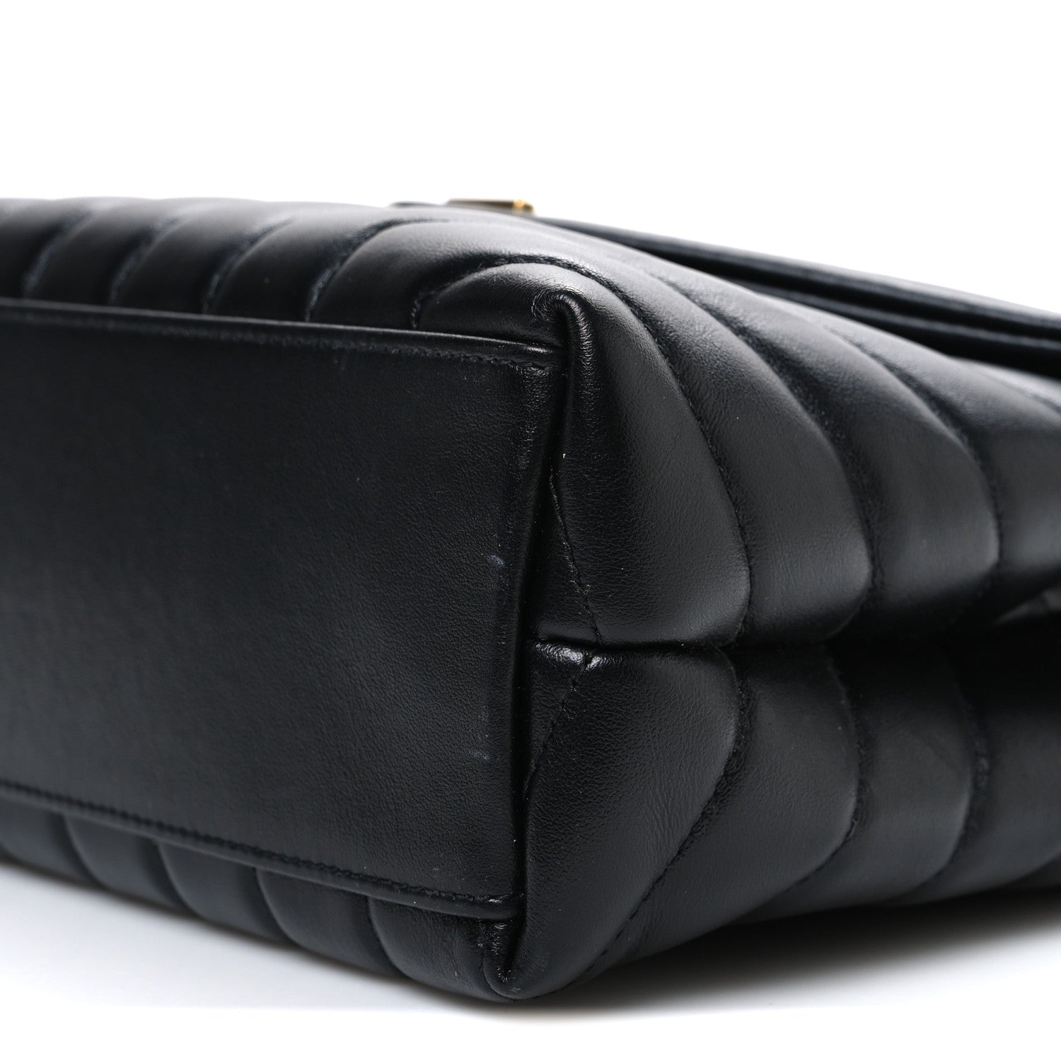 Saint Laurent Calfskin Y Quilted Monogram Small Loulou Chain Satchel Black 10 of 10
