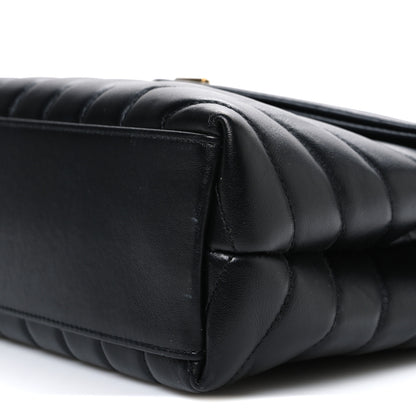 Saint Laurent Calfskin Y Quilted Monogram Small Loulou Chain Satchel Black 10 of 10