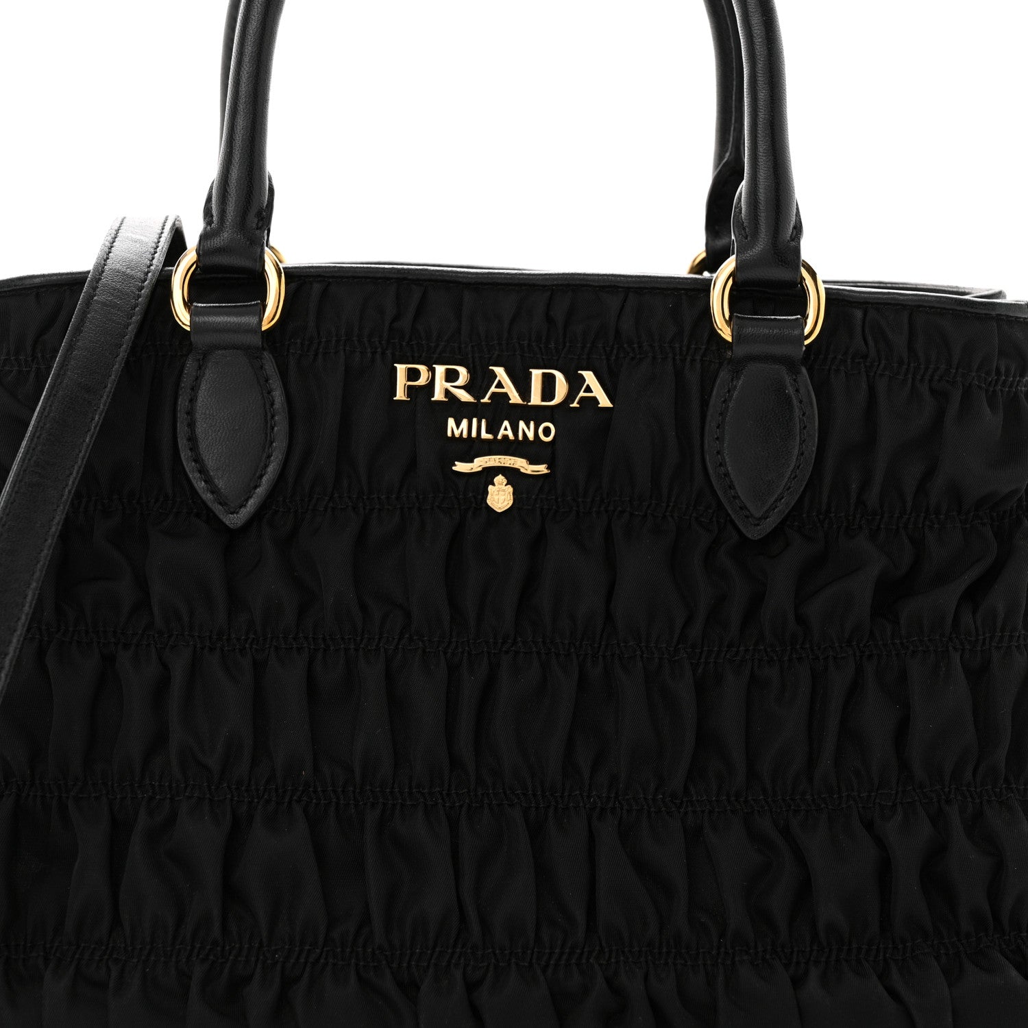 Prada Tessuto Nylon Gaufre Small Tote Black 8 of 13