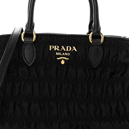 Prada Tessuto Nylon Gaufre Small Tote Black 8 of 13