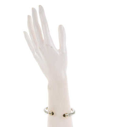 David Yurman Sterling Silver 14K Yellow Gold Lemon Citrine 7mm Cable Classics Bracelet 2 of 5