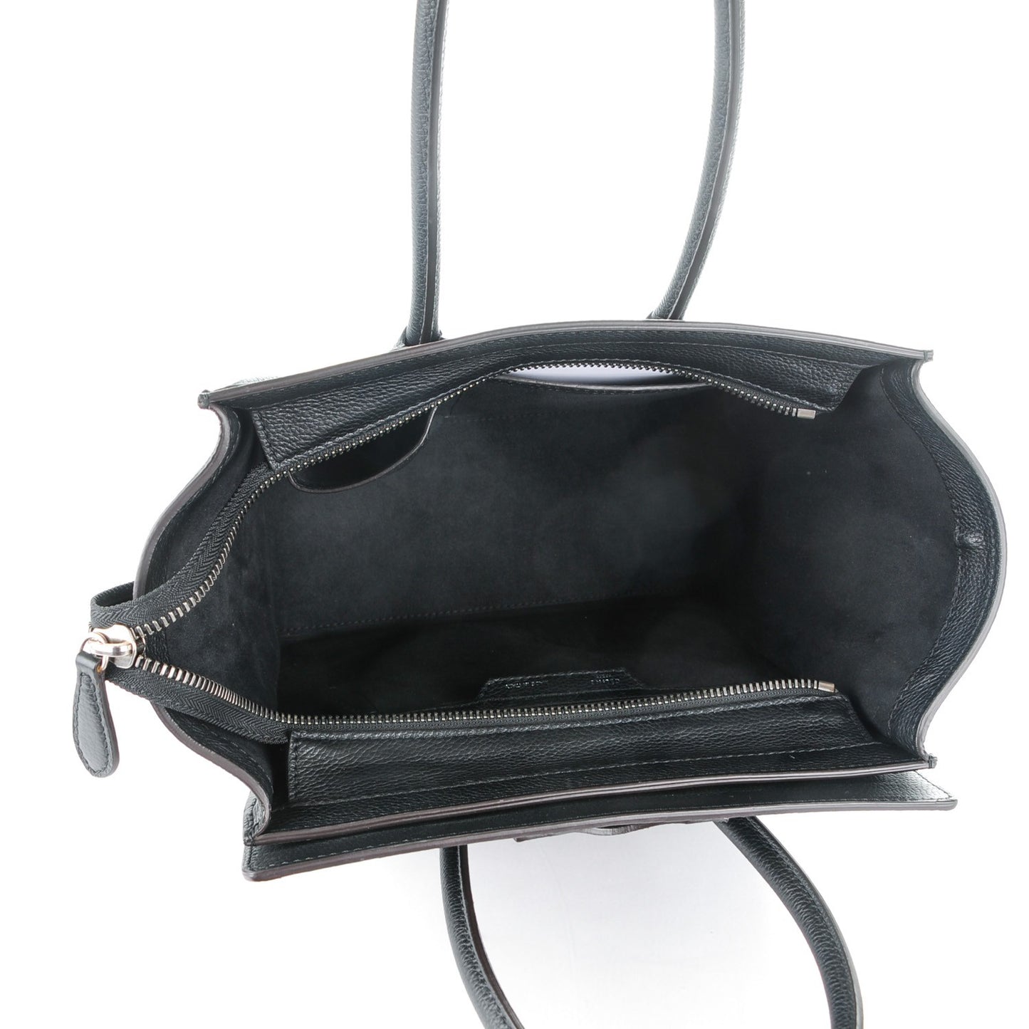 Drummed Calfskin Micro Luggage Black