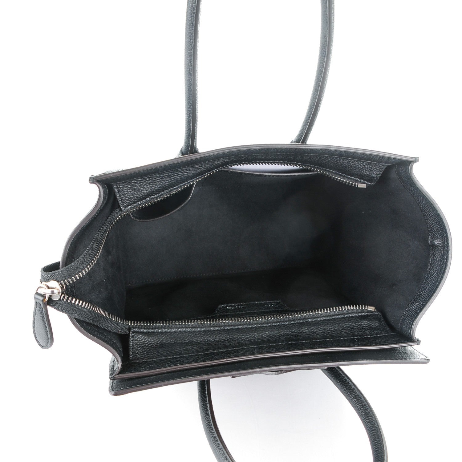 Celine Drummed Calfskin Micro Luggage Black 5 of 8