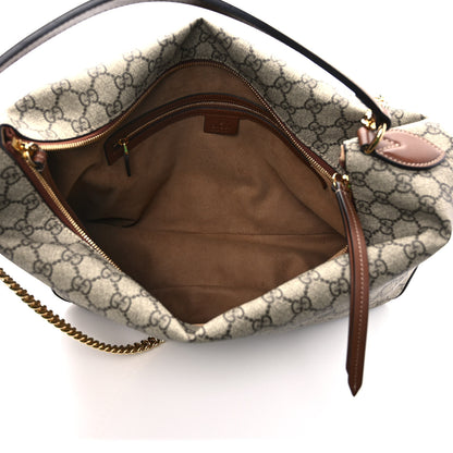 Gucci GG Supreme Monogram Large Linea A Hobo Light Brown 5 of 9