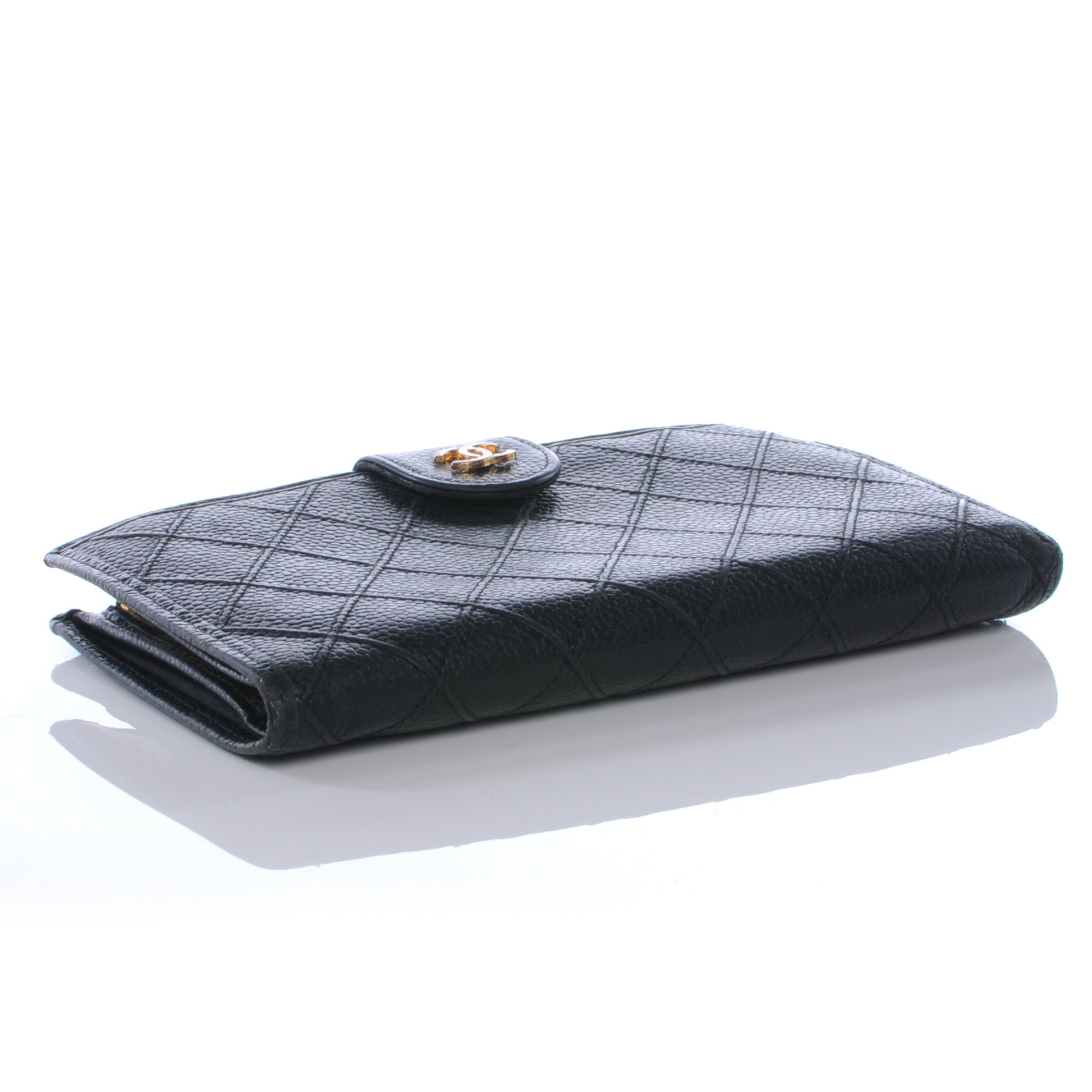 Chanel Caviar Diamond Stitch Wallet Black 5 of 8