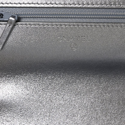 Chanel Gradient Metallic Lambskin Quilted Like A Wallet Wallet On Chain WOC Silvery Black 6 of 11