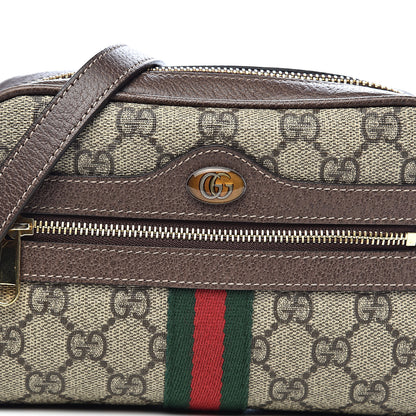 Gucci GG Supreme Monogram Web Mini Ophidia Shoulder Bag Brown 10 of 11