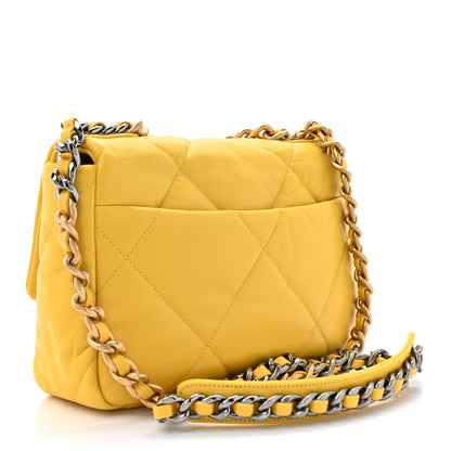 Chanel Lambskin Quilted Medium Chanel 19 Flap Yellow 3 of 10