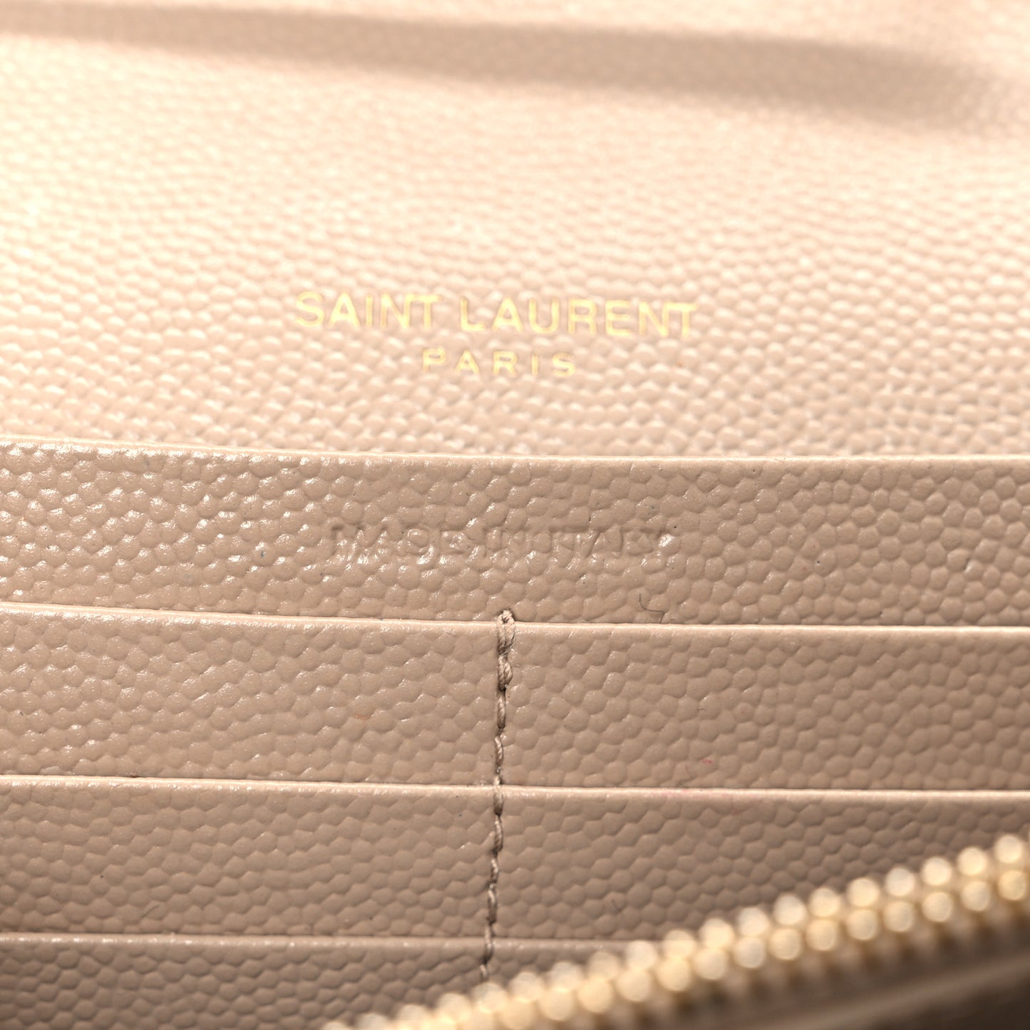 Grain De Poudre Mixed Matelasse Triquilt Monogram Chain Wallet Dark Beige