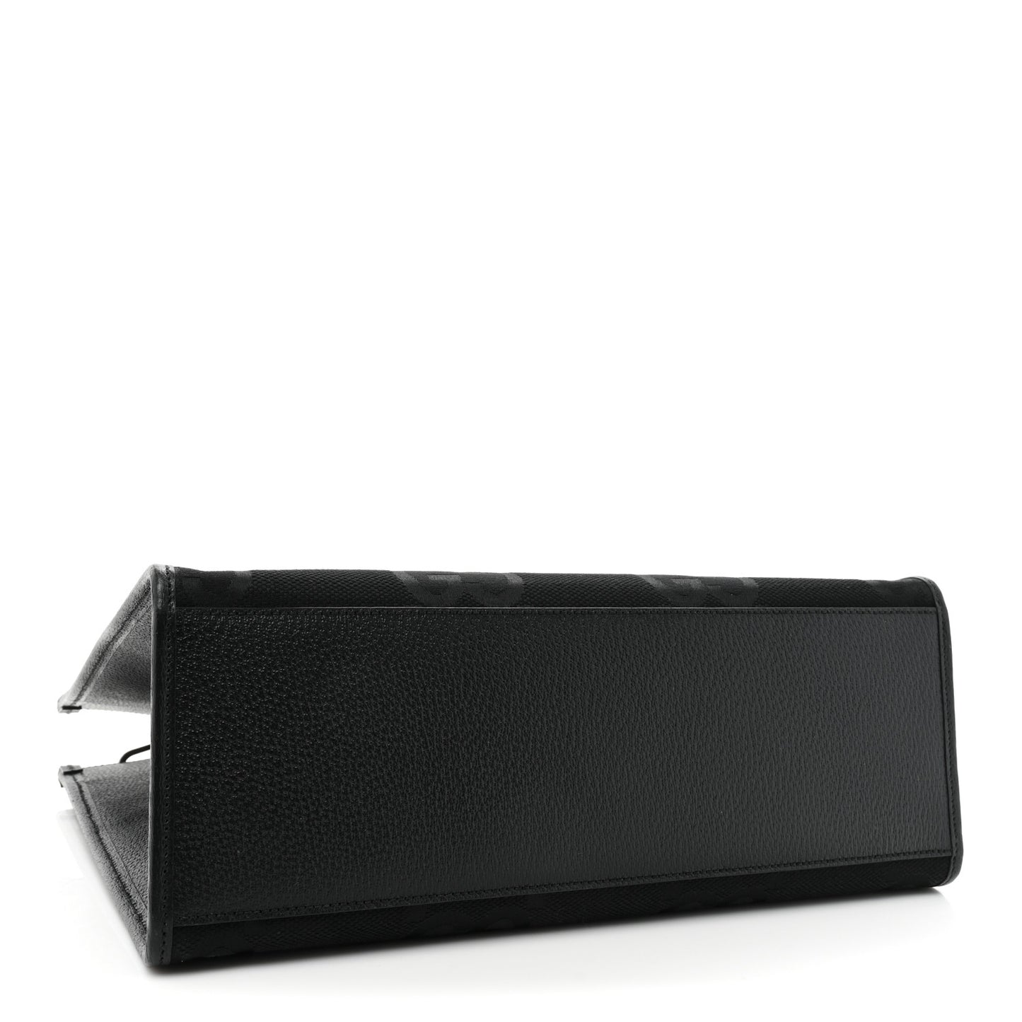 Monogram Jumbo GG Textured Dollar Calfskin Tote Bag Black