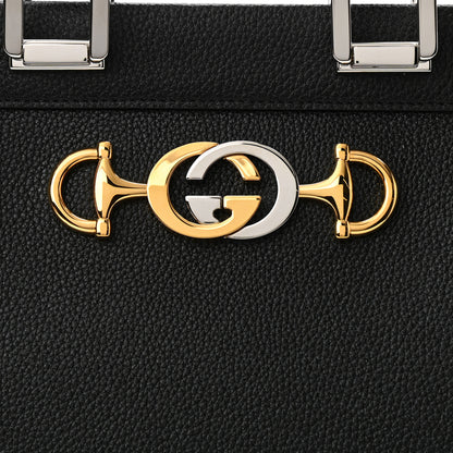 Gucci Grainy Calfskin Small Zumi Top Handle Bag Black 7 of 9