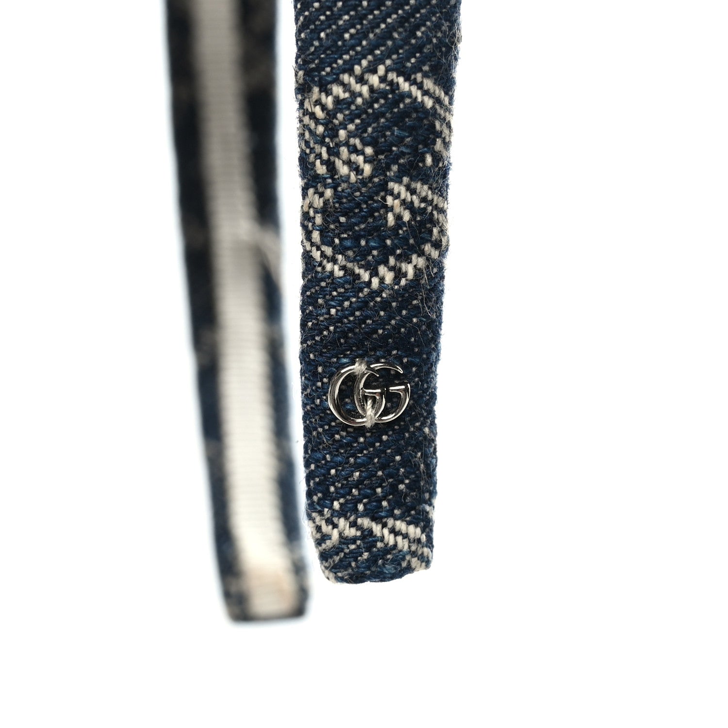 Gucci Denim Monogram Headband 4 of 7