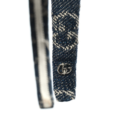 Gucci Denim Monogram Headband 4 of 7