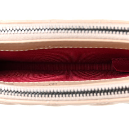 Chanel Aged Calfskin Quilted Small Gabrielle Clutch With Chain Beige Black 4 of 10