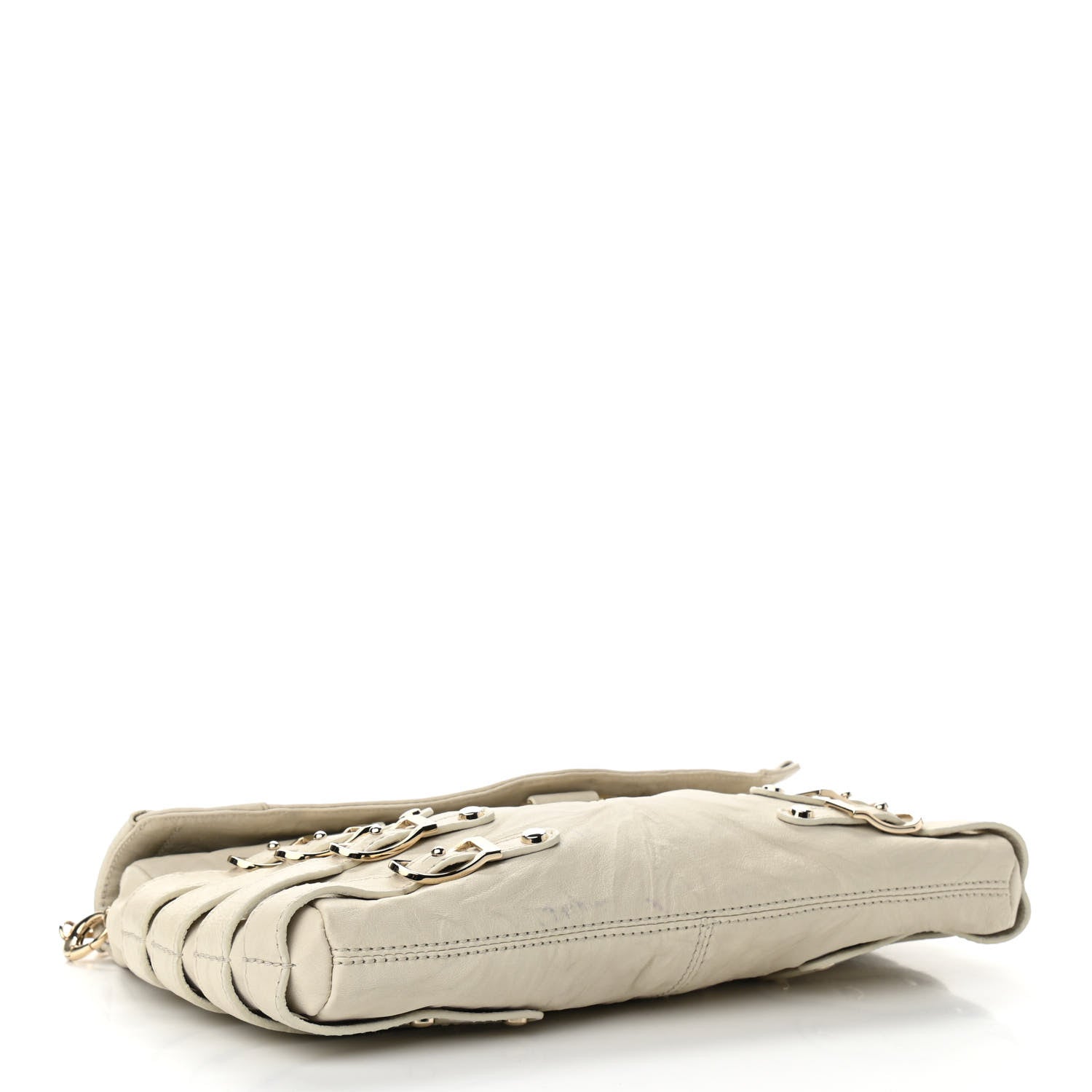 Jimmy Choo Lambskin Brix Convertible Clutch White 4 of 10