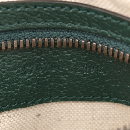 Gucci Monogram GG Mignon Textured Dollar Calfskin GG Supreme Monogram Quilted Mini GG Belt Bag Green Beige Ebony 7 of 12