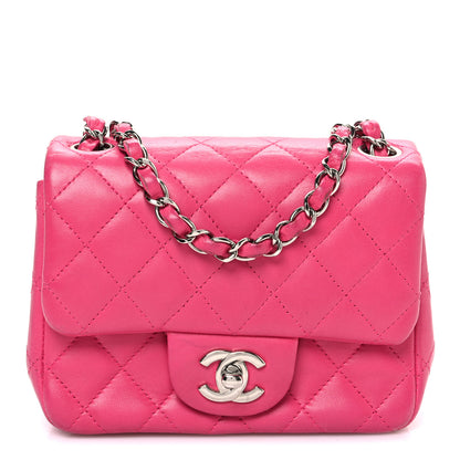 Chanel Lambskin Quilted Mini Square Flap Dark Pink 1 of 12
