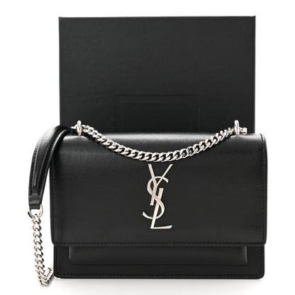 Saint Laurent Calfskin Monogram Sunset Chain Wallet Black 12 of 12