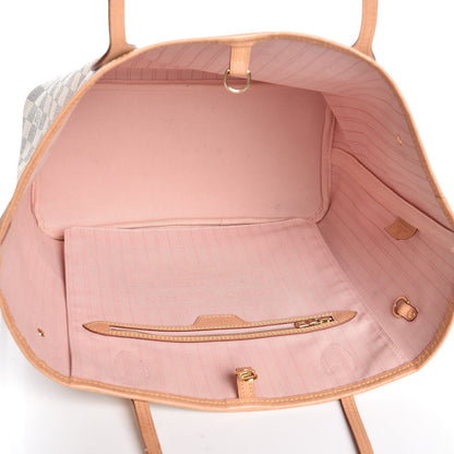 Louis Vuitton Damier Azur Neo Neverfull MM Rose Ballerine 6 of 9