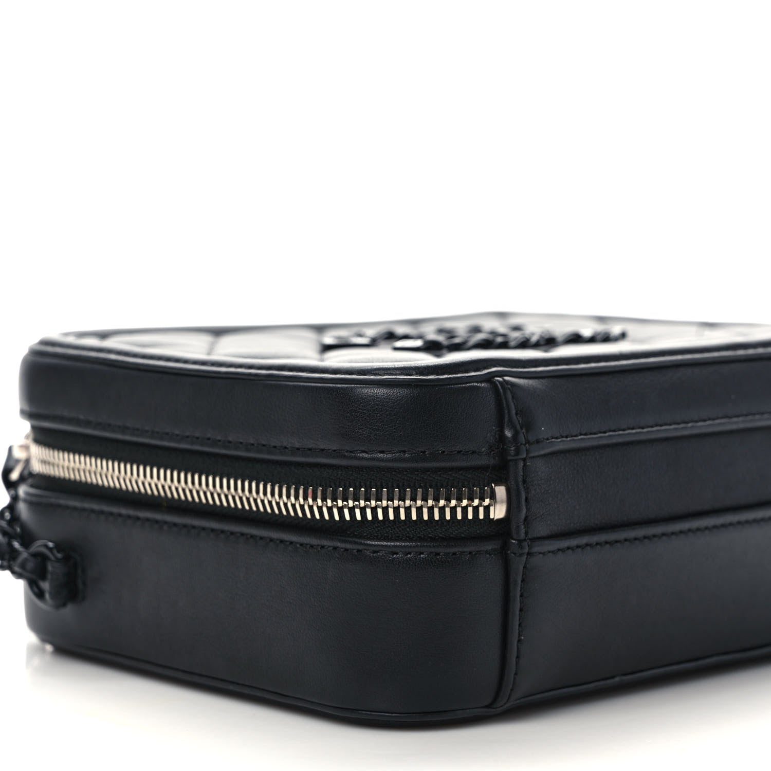 Chanel Lambskin Quilted Small CC Filigree Vanity Case Black 8 of 9