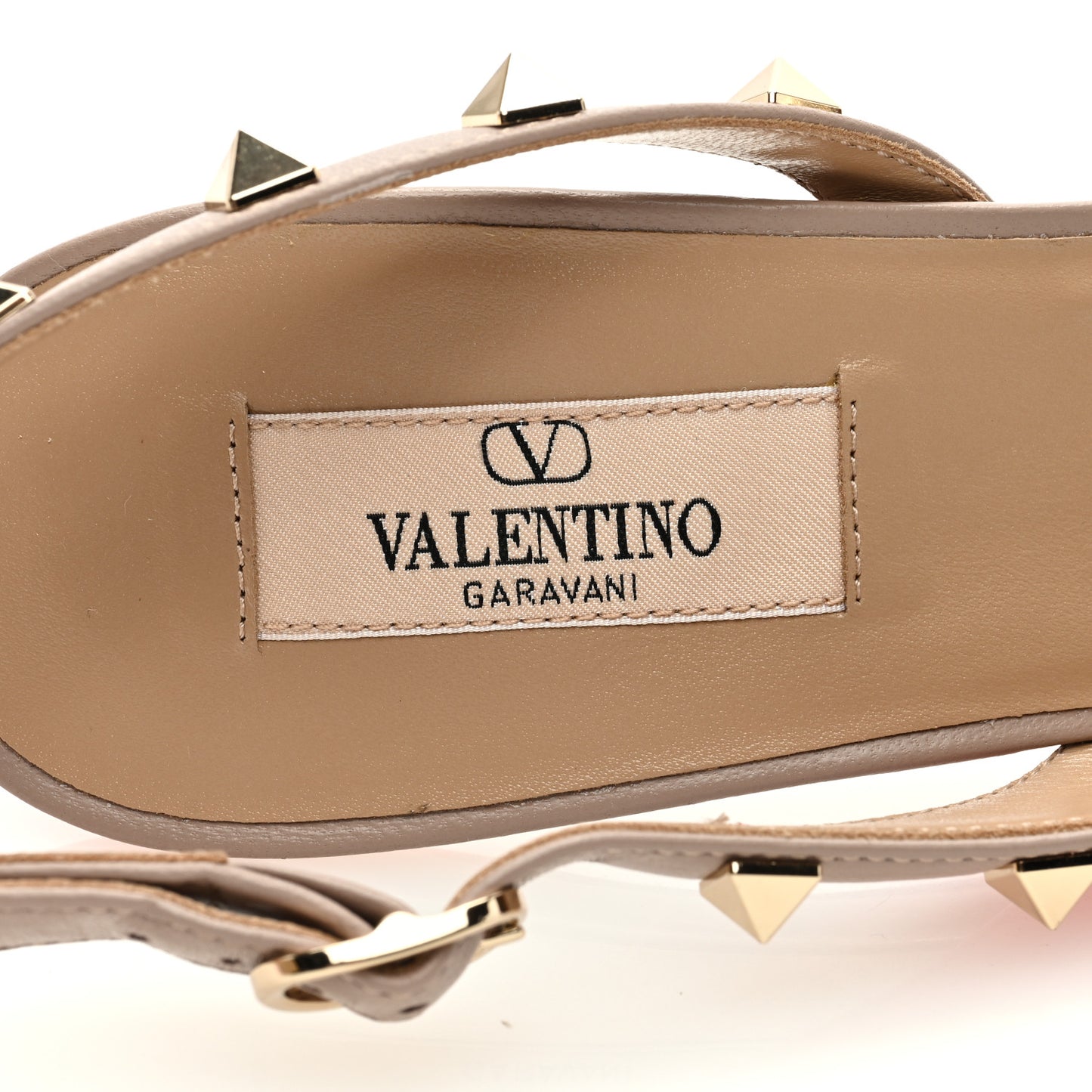 Patent Rockstud Half d'Orsay Slingback 85mm Pumps 41 Peony Poudre