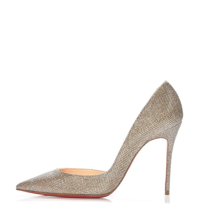 Christian Louboutin Glitter Luminor Iriza 100 Pumps 36.5 Gold 1 of 8