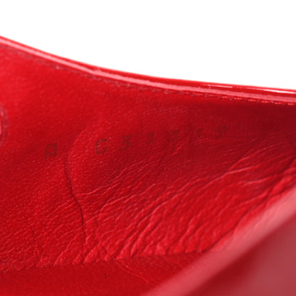 Chanel Patent Calfskin Cap Toe CC Slingback Flats 39 Red Black 10 of 14