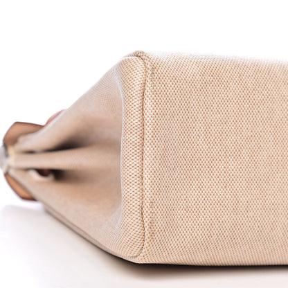 Hermes Toile Vache Calfskin Herbag 30 PM Natural 9 of 11
